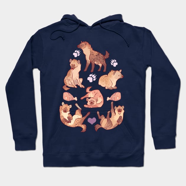 Spotted hyena no text Hoodie by Colordrilos